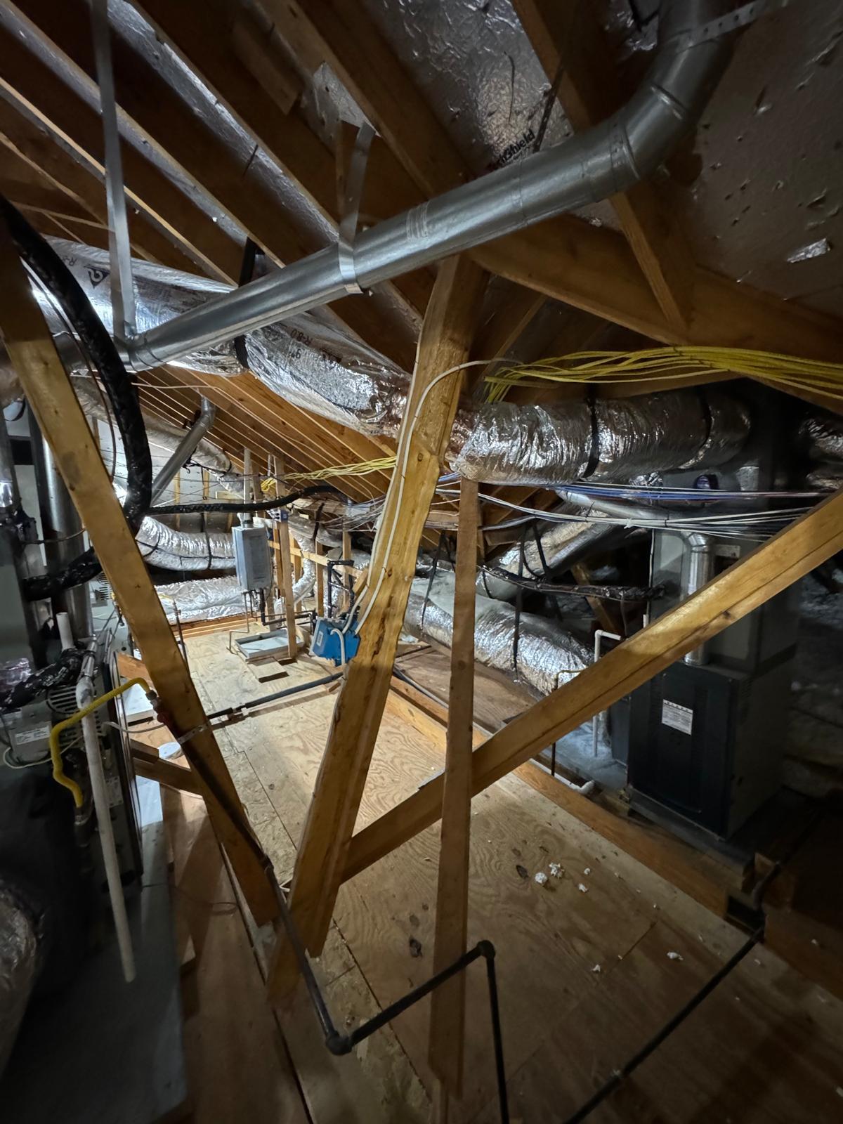 Attic Units - hvac ducts in attic